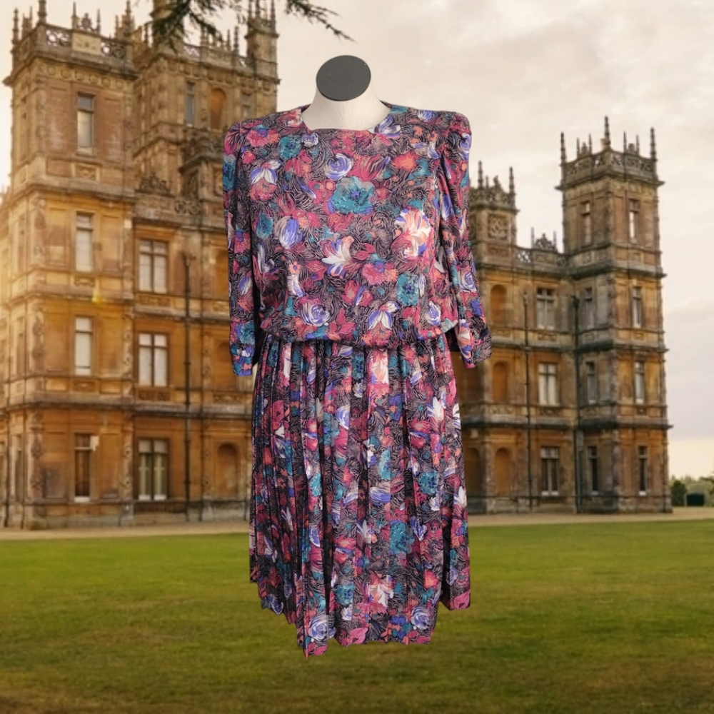 Vintage 80s Floral Dress